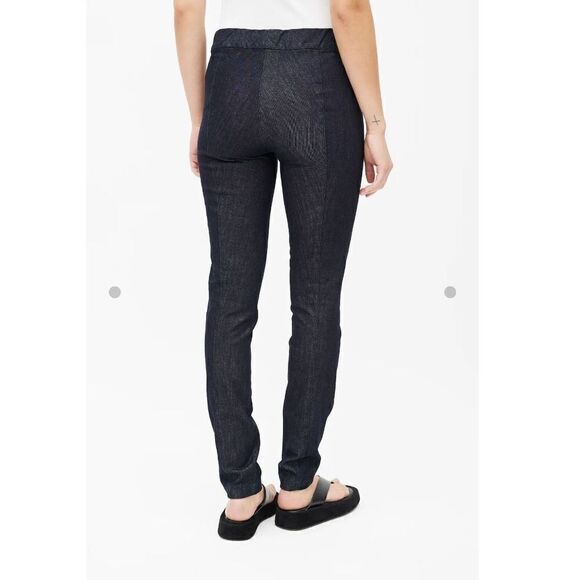 The Row Blue Denim Slim Trouser Pants Cotton Elastic Waist Women’s Size XS - Picture 3 of 15